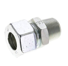 1'' NPT Male x 25S Zinc plated Steel Straight Cutting Ring 400 Bar DIN 2353