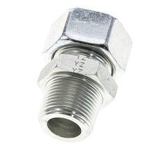 1'' NPT Male x 25S Zinc plated Steel Straight Cutting Ring 400 Bar DIN 2353