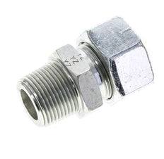 1'' NPT Male x 25S Zinc plated Steel Straight Cutting Ring 400 Bar DIN 2353