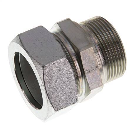 G 1 1/2'' Buitendraad x 42L Verzinkt Stalen Rechte Snijring Koppeling 160 Bar DIN 2353