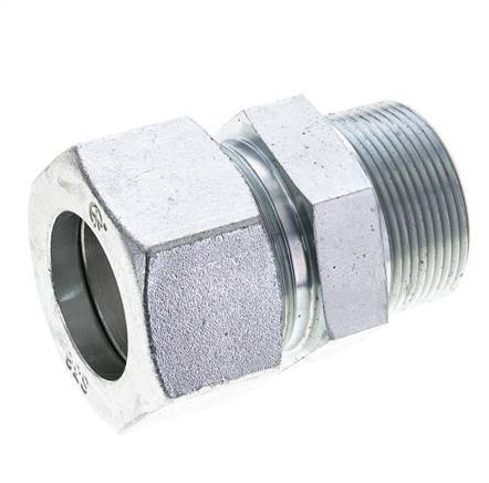 1 1/2'' NPT Male x 38S Zinc plated Steel Straight Cutting Ring 315 Bar DIN 2353