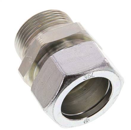 G 1 1/4'' Buitendraad x 35L Verzinkt Stalen Rechte Snijring Koppeling 160 Bar DIN 2353