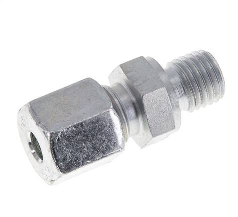 M12x1.5 Male x 6S Zinc plated Steel Straight Cutting Ring 630 Bar DIN 2353 [2 Pieces]