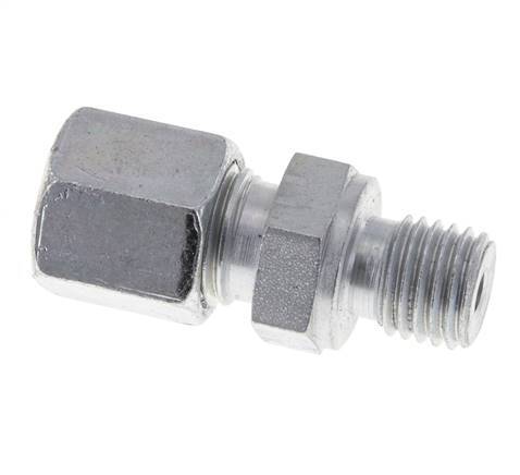M12x1.5 Male x 6S Zinc plated Steel Straight Cutting Ring 630 Bar DIN 2353 [2 Pieces]