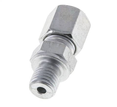 M12x1.5 Male x 6S Zinc plated Steel Straight Cutting Ring 630 Bar DIN 2353 [2 Pieces]