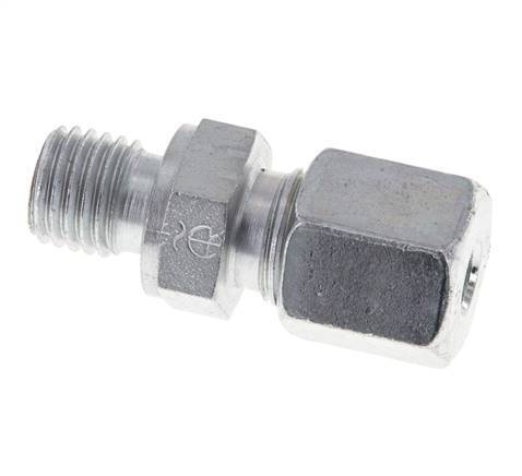 M12x1.5 Male x 6S Zinc plated Steel Straight Cutting Ring 630 Bar DIN 2353 [2 Pieces]