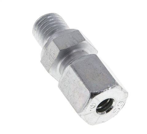 M12x1.5 Male x 6S Zinc plated Steel Straight Cutting Ring 630 Bar DIN 2353 [2 Pieces]