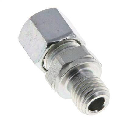 M12x1.5 Male x 8L Zinc plated Steel Straight Cutting Ring 315 Bar DIN 2353 [5 Pieces]