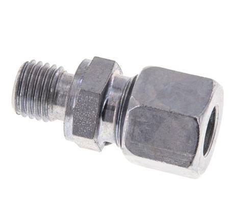 M12x1.5 Male x 10L Zinc plated Steel Straight Cutting Ring 315 Bar DIN 2353