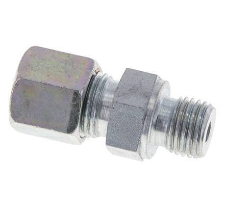 M14x1.5 Male x 8S Zinc plated Steel Straight Cutting Ring 630 Bar DIN 2353 [2 Pieces]