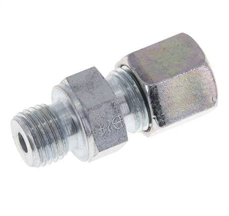 M14x1.5 Male x 8S Zinc plated Steel Straight Cutting Ring 630 Bar DIN 2353 [2 Pieces]