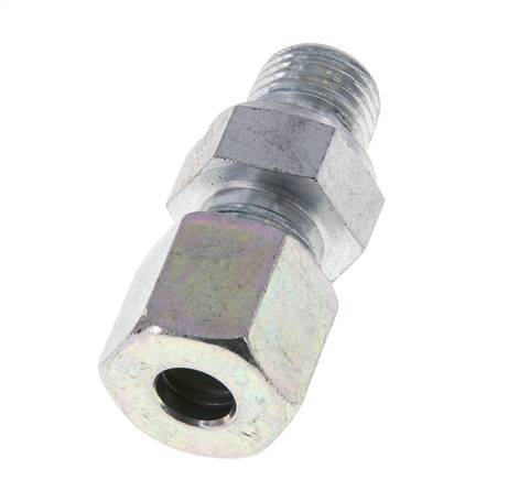 M14x1.5 Male x 8S Zinc plated Steel Straight Cutting Ring 630 Bar DIN 2353 [2 Pieces]