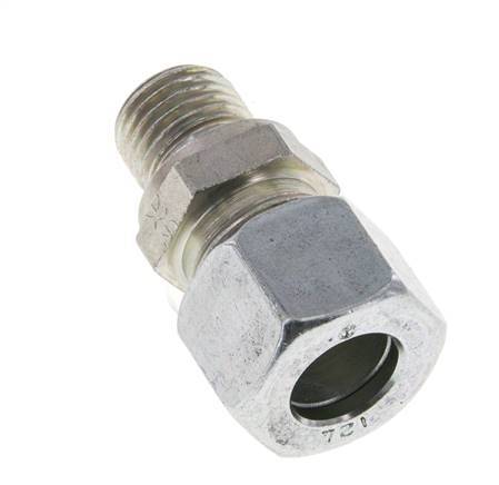 M14x1.5 Male x 12L Zinc plated Steel Straight Cutting Ring 315 Bar DIN 2353