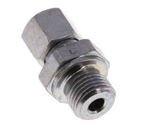 M16x1.5 Male x 8L Zinc plated Steel Straight Cutting Ring 315 Bar DIN 2353