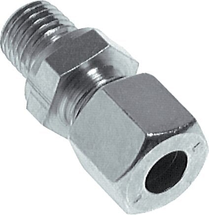 M10x1 Male x 8LL Zinc plated Steel Straight Cutting Ring 100 Bar DIN 2353 [5 Pieces]