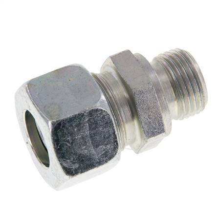 M18x1.5 Male x 15L Zinc plated Steel Straight Cutting Ring 315 Bar DIN 2353 [2 Pieces]