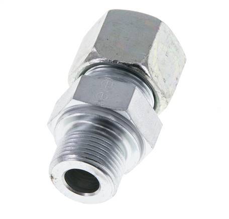 M20x1.5 Male x 14S Zinc plated Steel Straight Cutting Ring 630 Bar DIN 2353