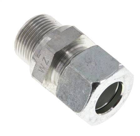 M22x1.5 Male x 15L Zinc plated Steel Straight Cutting Ring 315 Bar DIN 2353