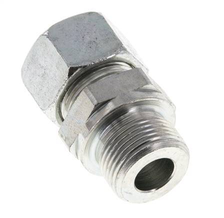 M22x1.5 Male x 15L Zinc plated Steel Straight Cutting Ring 315 Bar DIN 2353