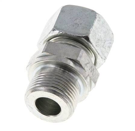 M22x1.5 Male x 15L Zinc plated Steel Straight Cutting Ring 315 Bar DIN 2353