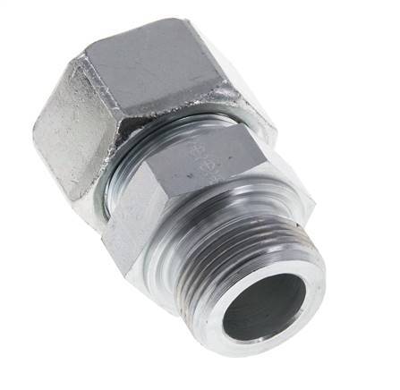 M33x2 Buitendraad x 25S Verzinkt Stalen Rechte Snijring Koppeling 400 Bar DIN 2353