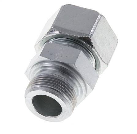 M33x2 Buitendraad x 25S Verzinkt Stalen Rechte Snijring Koppeling 400 Bar DIN 2353