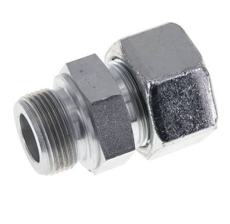 M33x2 Buitendraad x 25S Verzinkt Stalen Rechte Snijring Koppeling 400 Bar DIN 2353