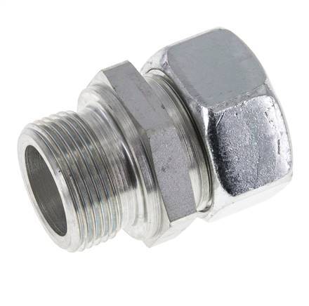 M33x2 Male x 28L Zinc plated Steel Straight Cutting Ring 160 Bar DIN 2353