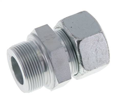 M42x2 Buitendraad x 30S Verzinkt Stalen Rechte Snijring Koppeling 400 Bar DIN 2353