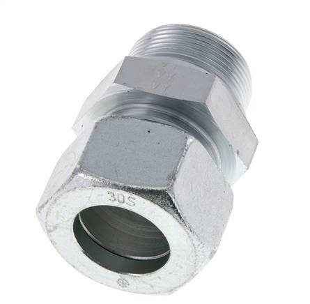 M42x2 Buitendraad x 30S Verzinkt Stalen Rechte Snijring Koppeling 400 Bar DIN 2353