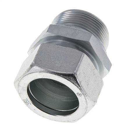 M42x2 Male x 35L Zinc plated Steel Straight Cutting Ring 160 Bar DIN 2353