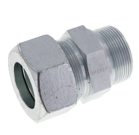 M48x2 Buitendraad x 38S Verzinkt Stalen Rechte Snijring Koppeling 315 Bar DIN 2353