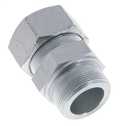 M48x2 Buitendraad x 38S Verzinkt Stalen Rechte Snijring Koppeling 315 Bar DIN 2353