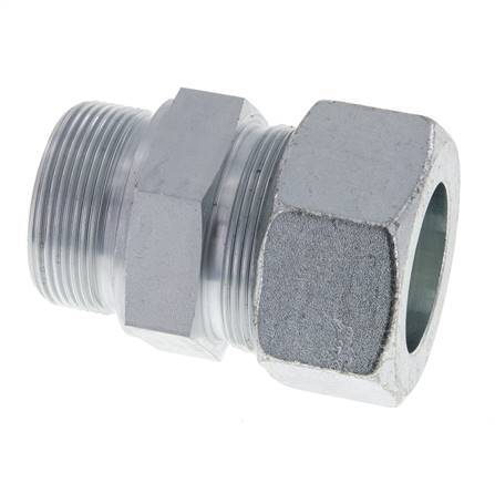 M48x2 Buitendraad x 38S Verzinkt Stalen Rechte Snijring Koppeling 315 Bar DIN 2353