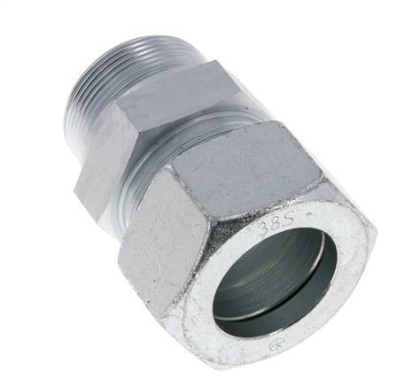 M48x2 Buitendraad x 38S Verzinkt Stalen Rechte Snijring Koppeling 315 Bar DIN 2353