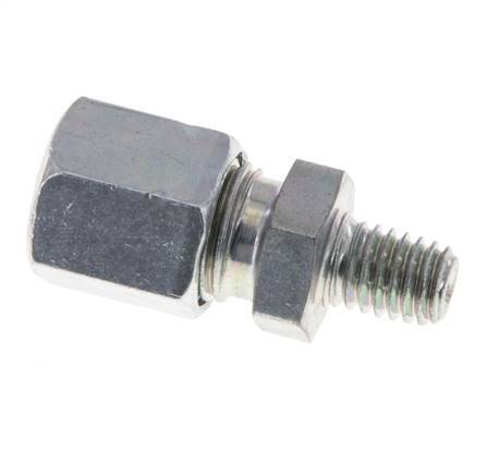 M6 Male x 6LL Zinc plated Steel Straight Cutting Ring 100 Bar DIN 2353