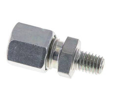 M6 Male x 6LL Zinc plated Steel Straight Cutting Ring 100 Bar DIN 2353