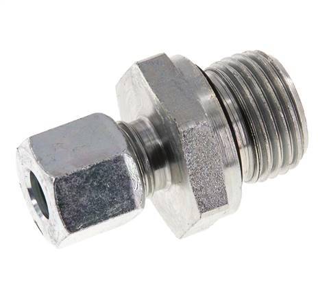 G 1/2'' Buitendraad x 8L Verzinkt Stalen Rechte Snijring Koppeling met FKM Afdichting 315 Bar DIN 2353