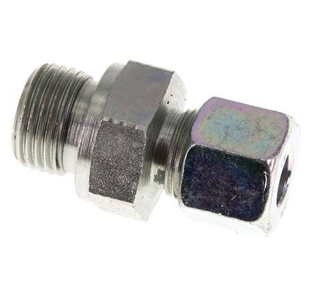 G 1/2'' Buitendraad x 10S Verzinkt Stalen Rechte Snijring Koppeling met FKM Afdichting 630 Bar DIN 2353