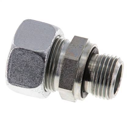 G 1/2'' Buitendraad x 18L Verzinkt Stalen Rechte Snijring Koppeling met FKM Afdichting 315 Bar DIN 2353