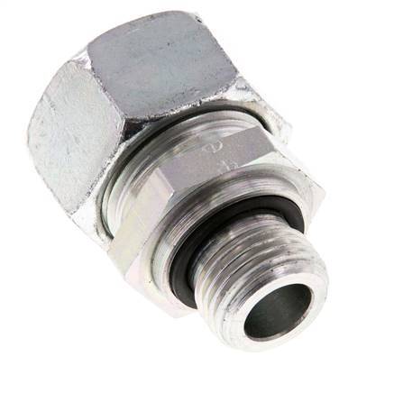 G 1/2'' Male x 22L Zinc plated Steel Straight Cutting Ring with FKM Seal 160 Bar DIN 2353
