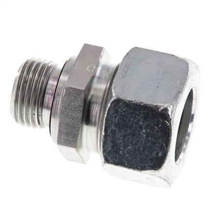 G 1/2'' Buitendraad x 22L Verzinkt Stalen Rechte Snijring Koppeling met FKM Afdichting 160 Bar DIN 2353