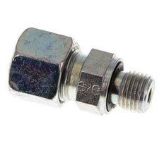 G 1/4'' Male x 10S Zinc plated Steel Straight Cutting Ring with FKM Seal 630 Bar DIN 2353