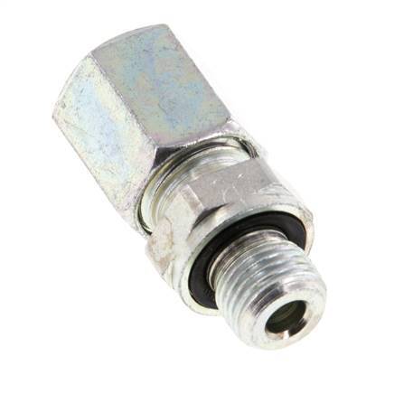 G 1/8'' Male x 6L Zinc plated Steel Straight Cutting Ring with FKM Seal 315 Bar DIN 2353 [2 Pieces]