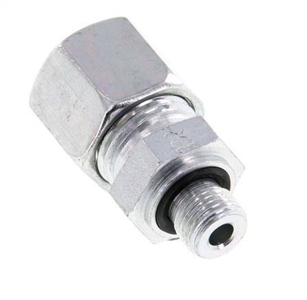 G 1/8'' Male x 10L Zinc plated Steel Straight Cutting Ring with FKM Seal 315 Bar DIN 2353