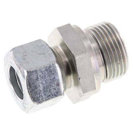 G 3/4'' Buitendraad x 15L Verzinkt Stalen Rechte Snijring Koppeling met FKM Afdichting 315 Bar DIN 2353