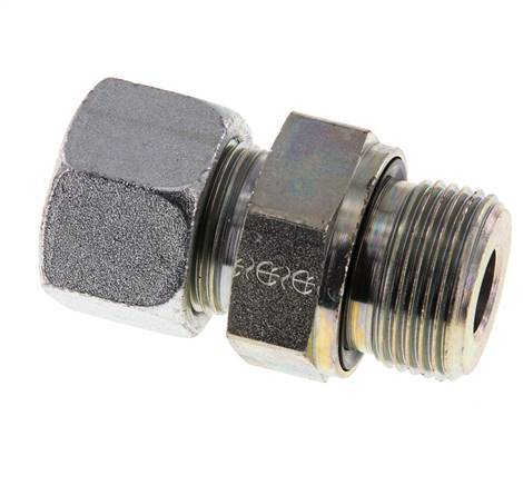 G 3/4'' Buitendraad x 16S Verzinkt Stalen Rechte Snijring Koppeling met FKM Afdichting 400 Bar DIN 2353