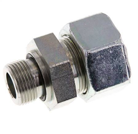 G 3/4'' Buitendraad x 25S Verzinkt Stalen Rechte Snijring Koppeling met FKM Afdichting 400 Bar DIN 2353