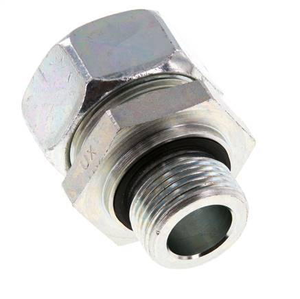 G 3/4'' Buitendraad x 28L Verzinkt Stalen Rechte Snijring Koppeling met FKM Afdichting 160 Bar DIN 2353