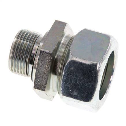 G 3/4'' Buitendraad x 28L Verzinkt Stalen Rechte Snijring Koppeling met FKM Afdichting 160 Bar DIN 2353